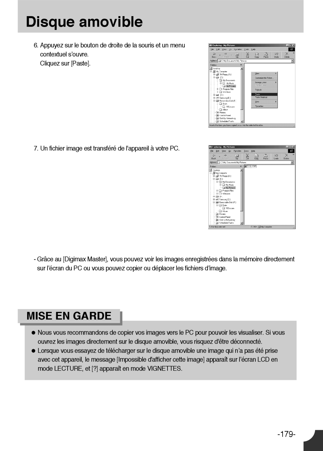 Samsung ER-GX1LZBBA/FR, ER-GX1LZBBA/E1 manual Mise EN Garde 