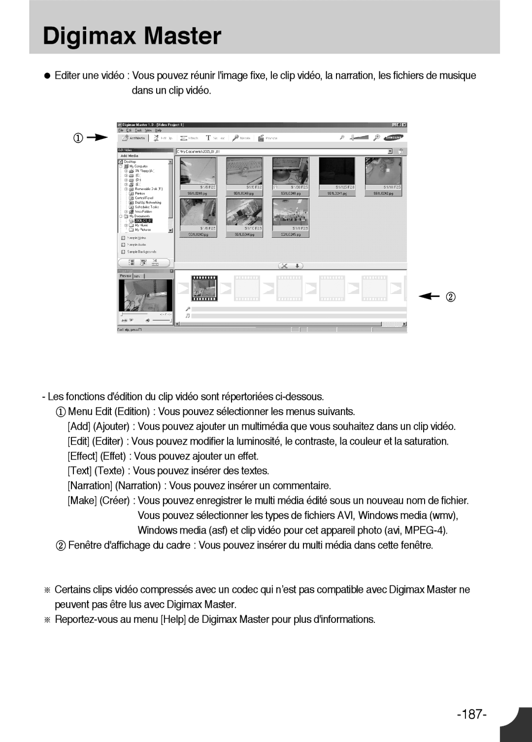 Samsung ER-GX1LZBBA/FR, ER-GX1LZBBA/E1 manual 187 