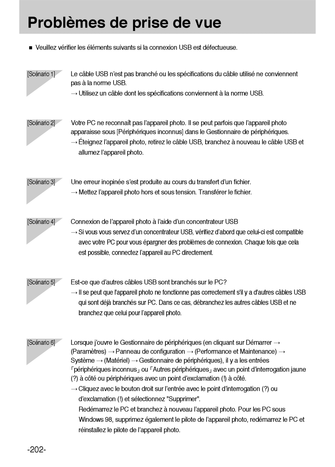 Samsung ER-GX1LZBBA/E1, ER-GX1LZBBA/FR manual Pas à la norme USB, Est possible, connectez l’appareil au PC directement 