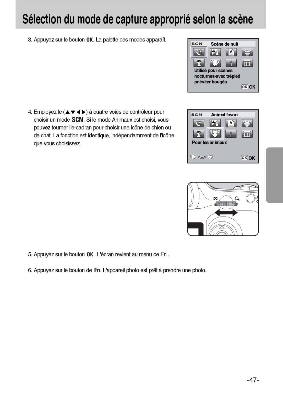 Samsung ER-GX1LZBBA/FR, ER-GX1LZBBA/E1 manual Choisir un mode 