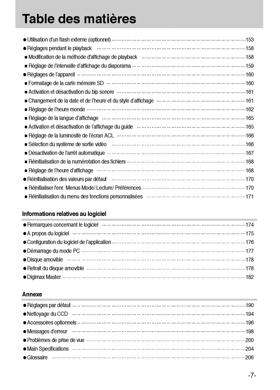 Samsung ER-GX1LZBBA/FR, ER-GX1LZBBA/E1 manual Informations relatives au logiciel 