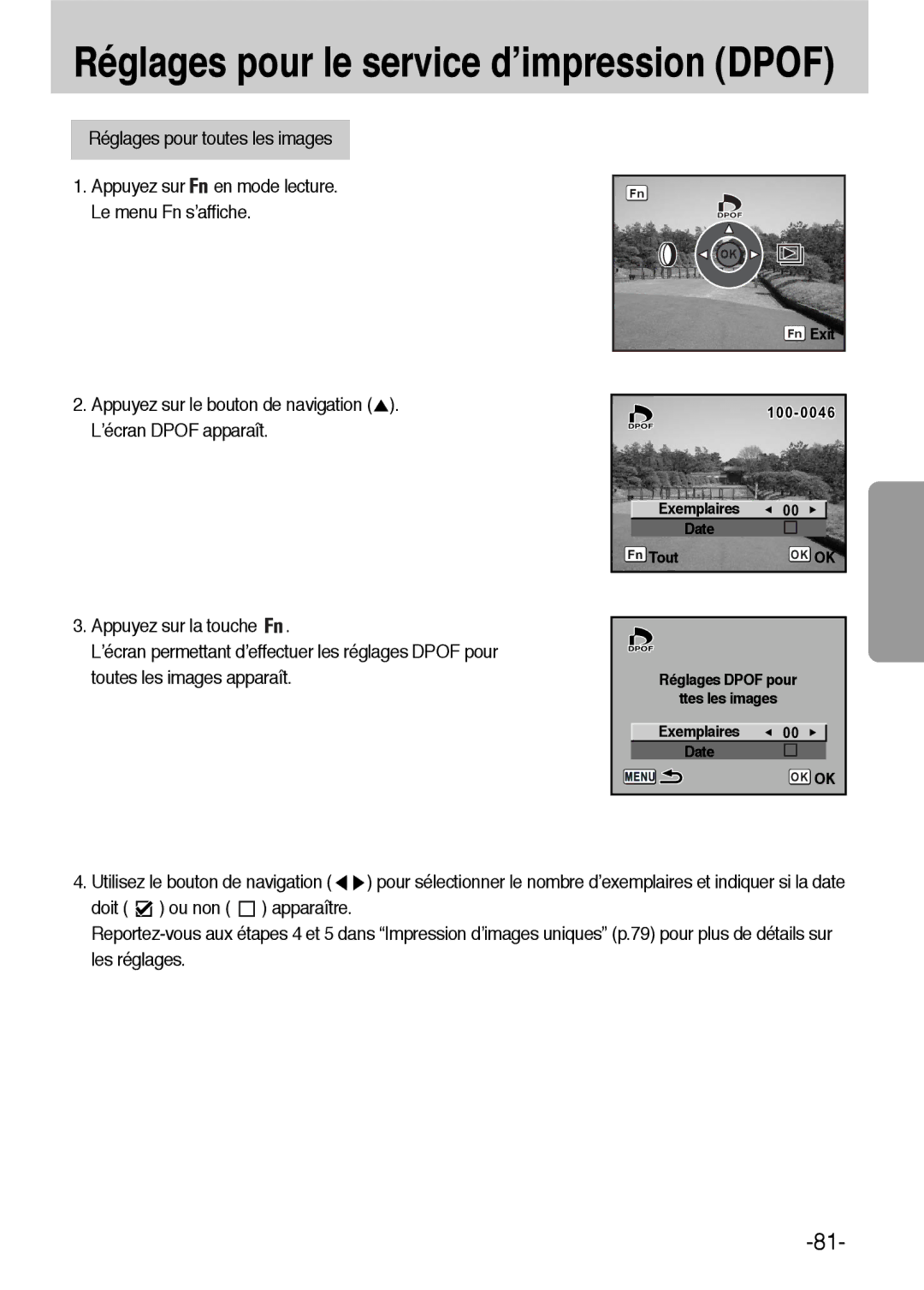 Samsung ER-GX1LZBBA/FR, ER-GX1LZBBA/E1 manual Fn Exit 100 0046 