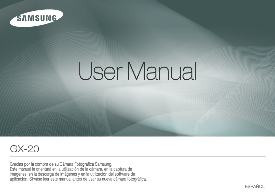 Samsung ER-GX20ZBBB/E1, ER-GX20ZBBC/E1, ER-GX20ZBBA/E1, ER-GX20ZBBC/ES, ER-GX20ZBBB/SP manual 