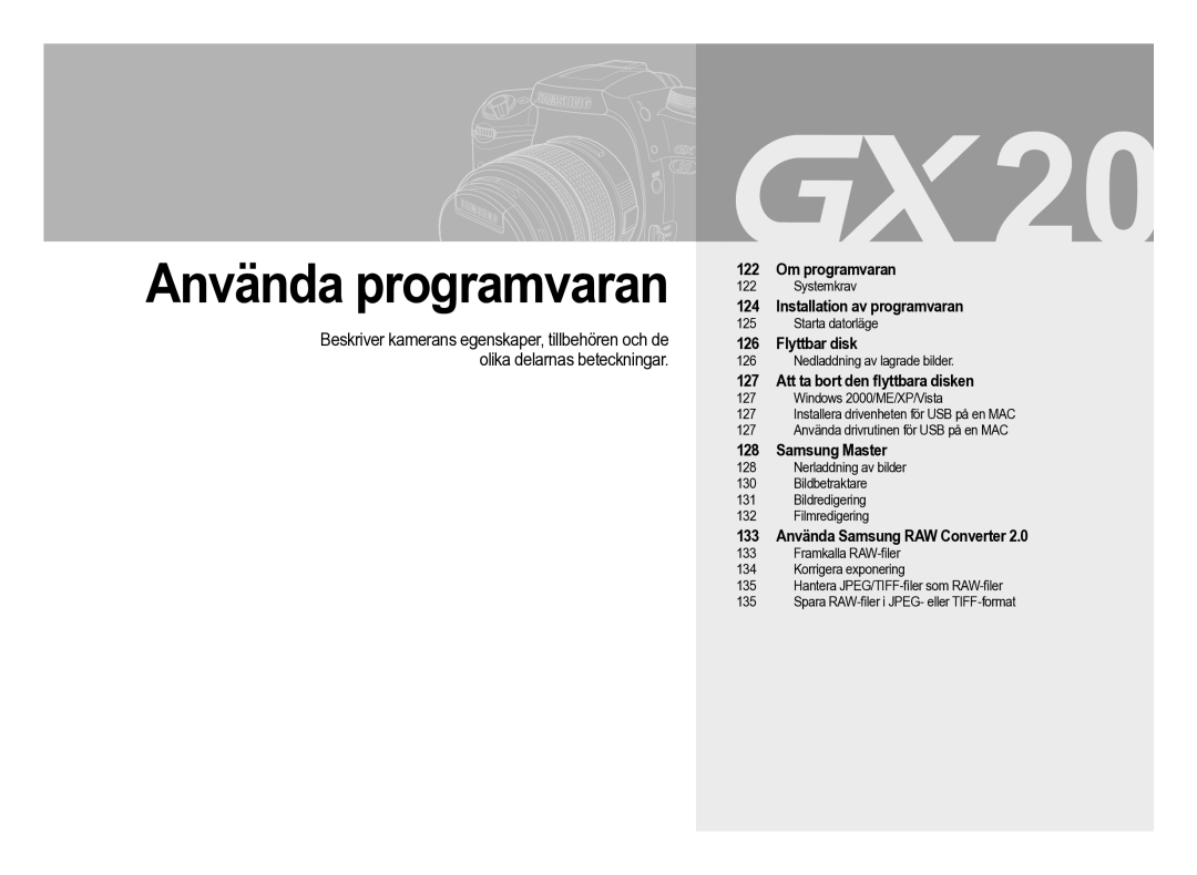 Samsung ER-GX20ZBBA/SE, ER-GX20ZBBC/E1, ER-GX20ZBBB/E1, ER-GX20ZBBA/E1 Använda programvaran, Att ta bort den ﬂyttbara disken 