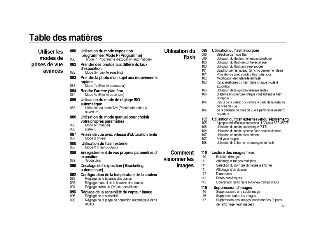 Samsung ER-GX20ZBBA/DK, ER-GX20ZBBC/E1 manual Comment visionner les images, Utiliser les modes de prises de vue avancés 