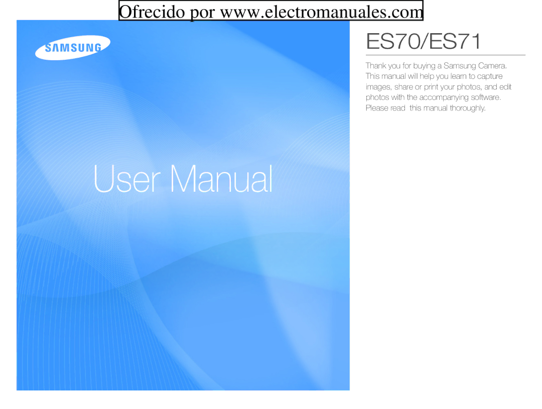 Samsung user manual ES70/ES71 