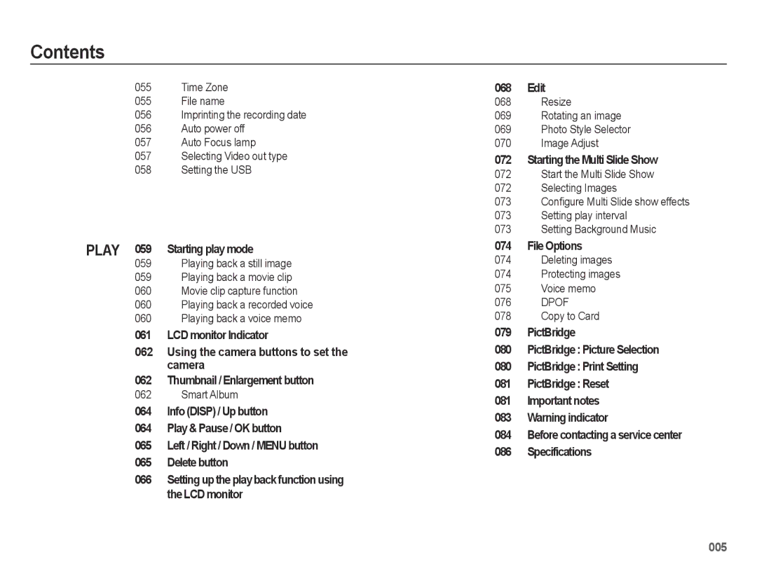 Samsung ES73, ES74 user manual Smart Album, Resize Rotating an image Photo Style Selector Image Adjust 