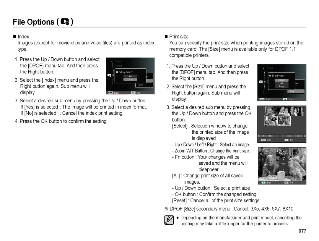 Samsung ES73, ES74 user manual Compatible printers, Press the OK button to confirm the setting Display, Is displayed 