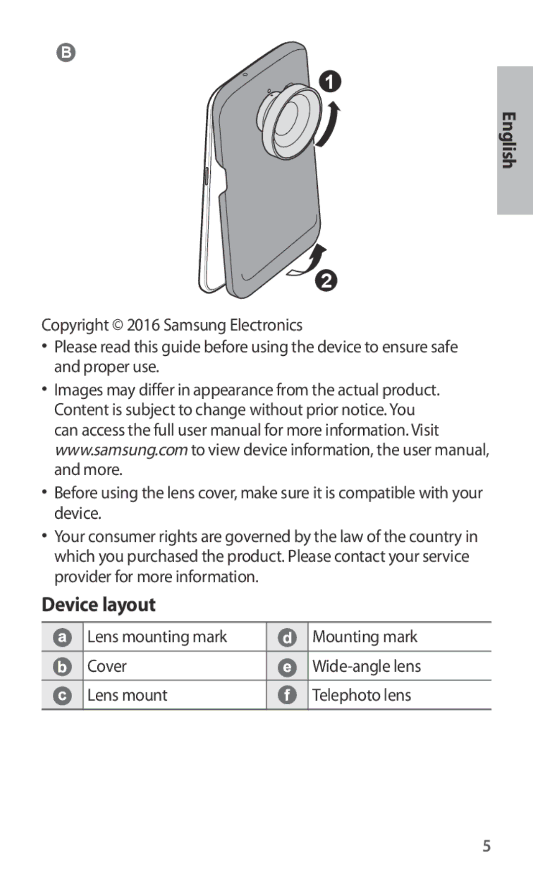 Samsung ET-CG930DBEGWW, ET-CG935DBEGWW, ET-CG930DBEGRU, ET-CG935DBEGRU manual English 