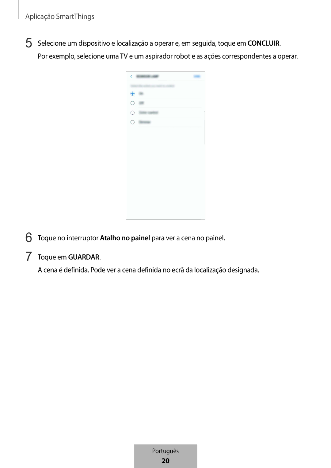 Samsung ET-WV523BWEGVF manual Aplicação SmartThings 