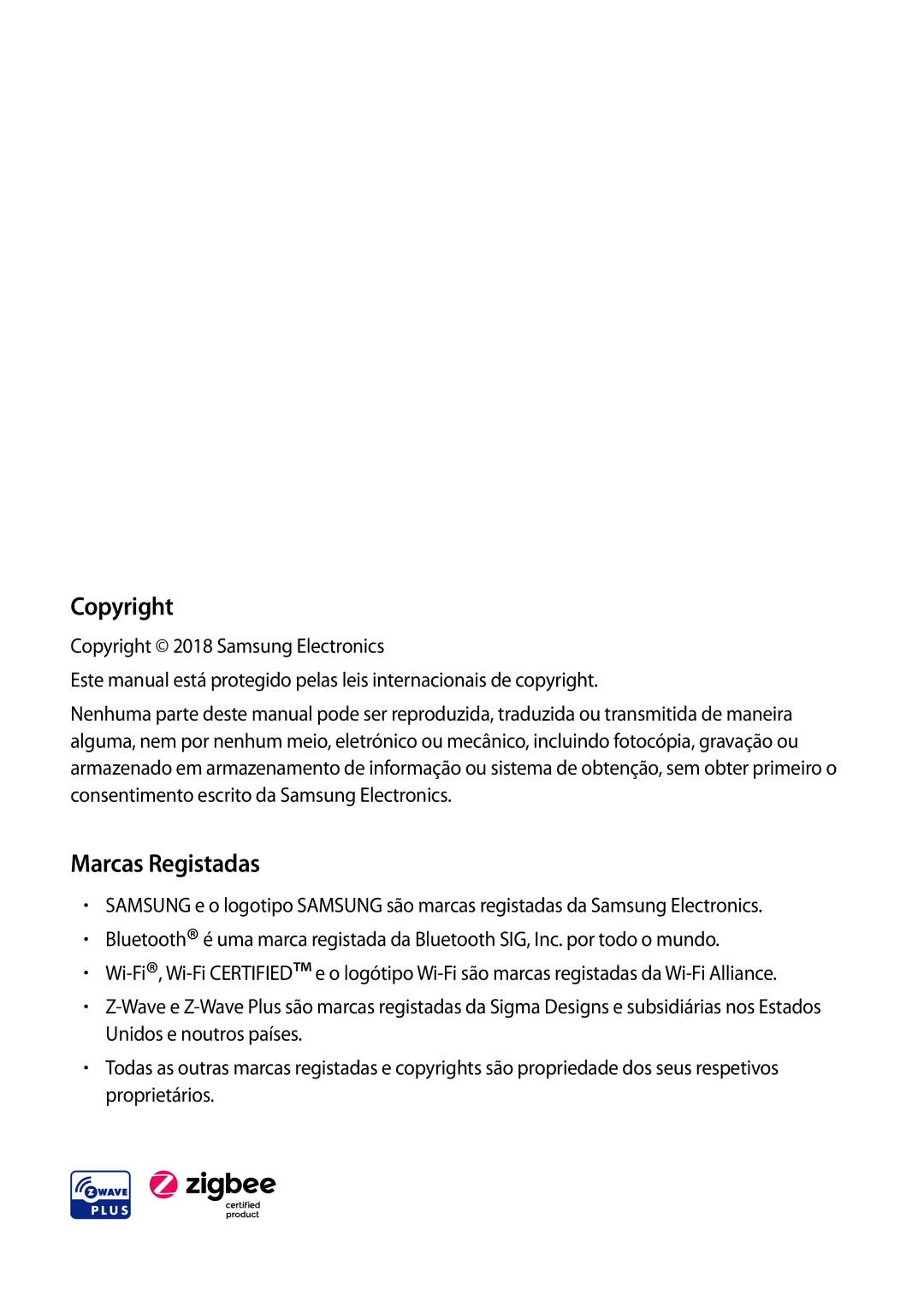 Samsung ET-WV523BWEGVF manual Copyright, Marcas Registadas 