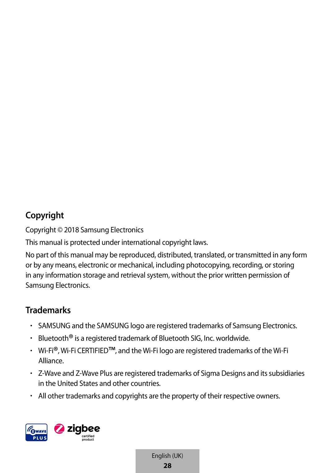 Samsung ET-WV523BWEGVF manual Copyright 