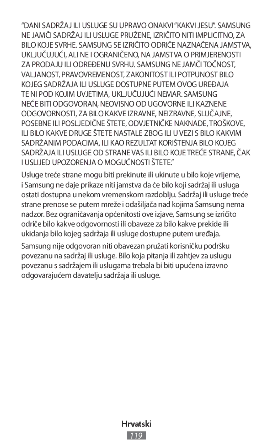 Samsung ET-YC200BBEGWW, EI-YP322BBEGWW, ET-YC200BBEGRU manual Hrvatski 