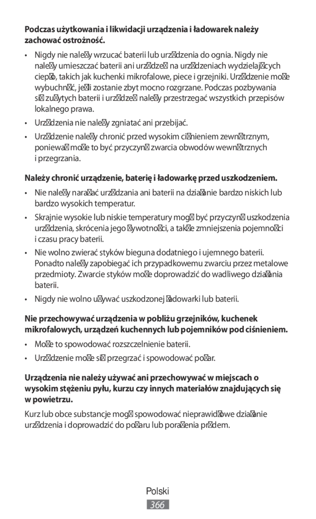 Samsung EI-YP322BBEGWW, ET-YC200BBEGWW, ET-YC200BBEGRU manual Polski 