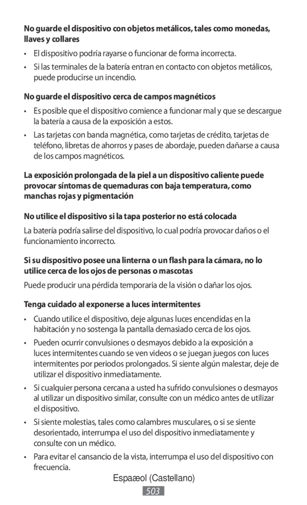 Samsung ET-YC200BBEGWW, EI-YP322BBEGWW, ET-YC200BBEGRU manual No guarde el dispositivo cerca de campos magnéticos, Frecuencia 