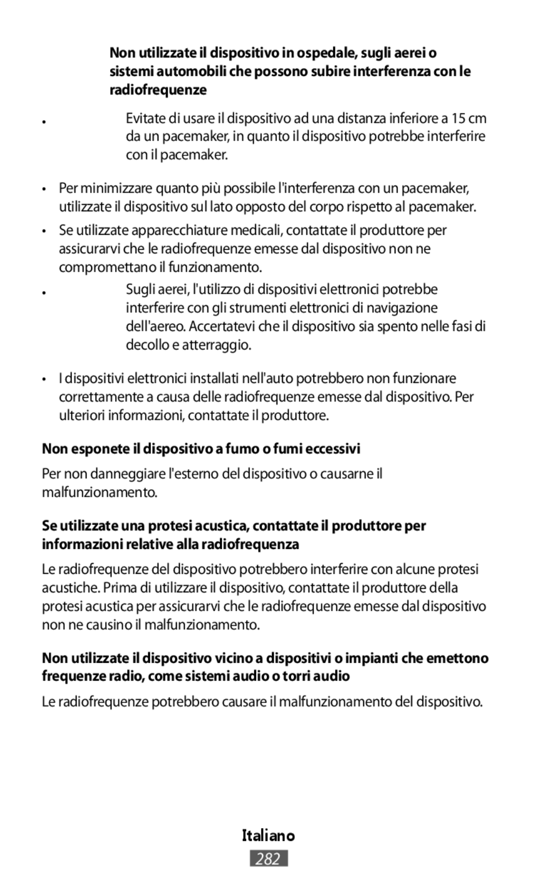 Samsung ET-YO324BBEGRU manual Sugli aerei, lutilizzo di dispositivi elettronici potrebbe 