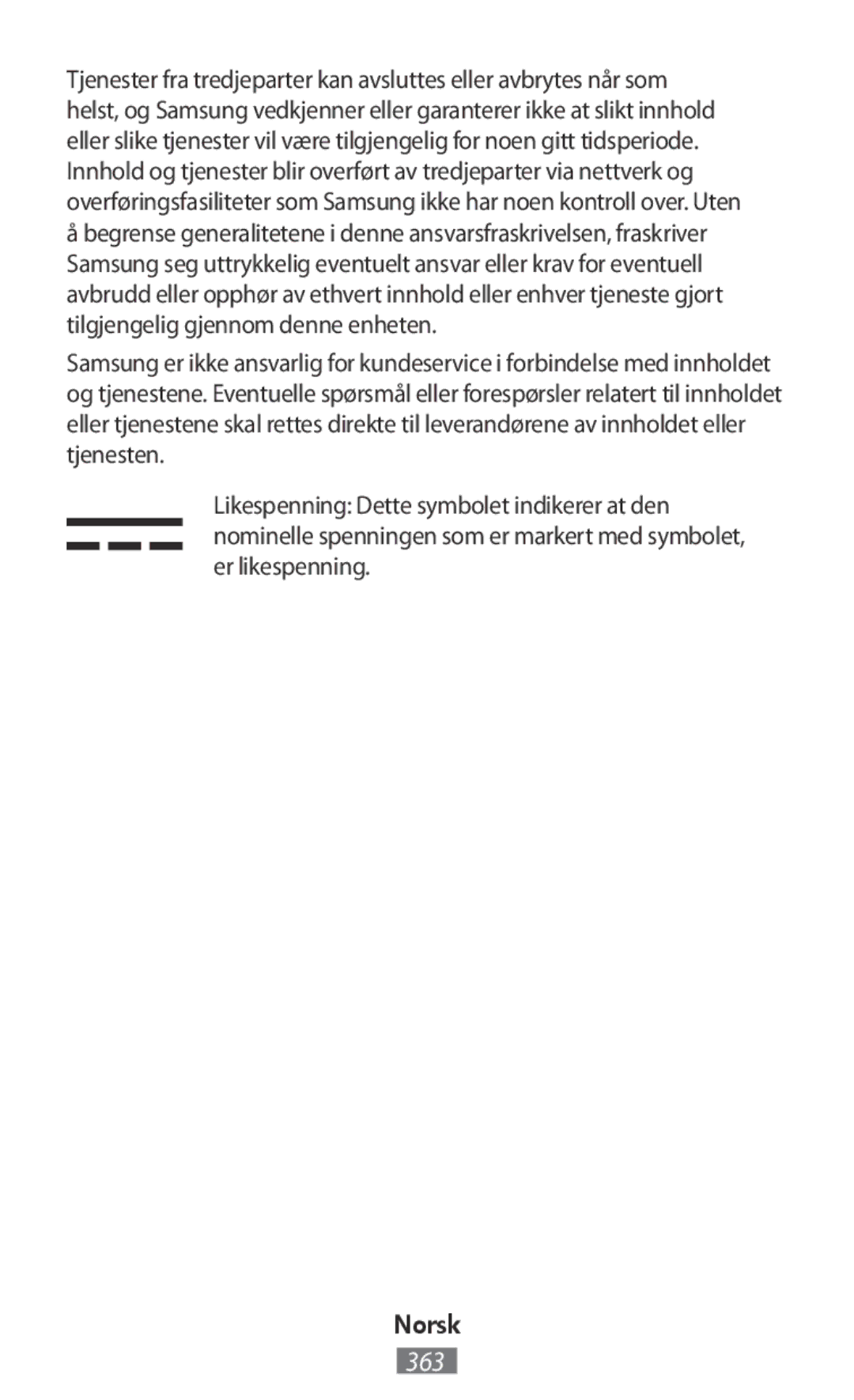 Samsung ET-YO324BBEGRU manual Norsk 