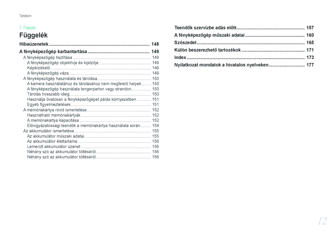 Samsung EV-NX1000BABDE, EV-NX1000BFWDE, EV-NX1000BABPL, EV-NX1000BABRO, EV-NX1100BABHU, EV-NX1000BABDK, EV-NX1000BFWDK 148, 149 