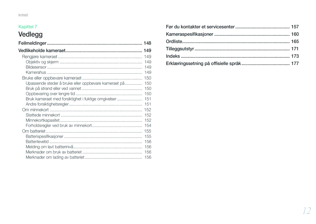 Samsung EV-NX1000BFWDK, EV-NX1000BABDK, EV-NX1000BABSE, EV-NX1000BFWSE manual 149, 150, 152, 155 