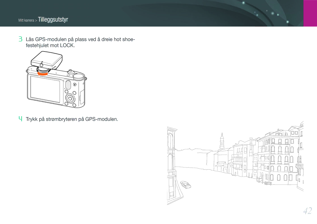 Samsung EV-NX1000BFWSE, EV-NX1000BABDK, EV-NX1000BFWDK, EV-NX1000BABSE manual Mitt kamera Tilleggsutstyr 