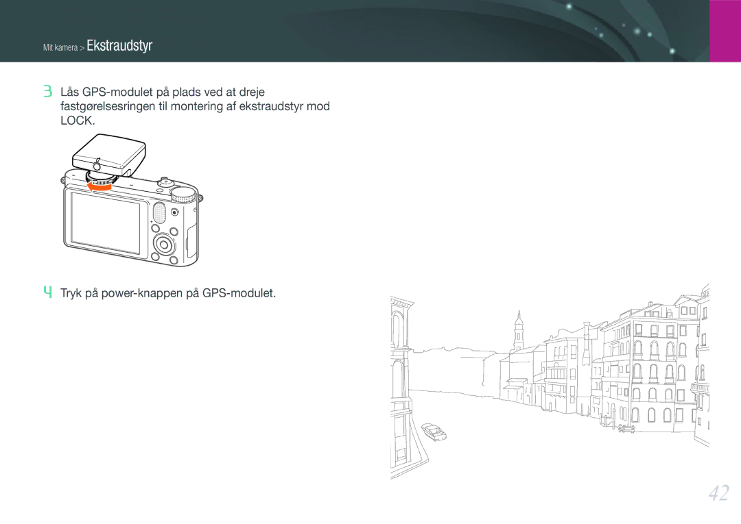 Samsung EV-NX1000BFWSE, EV-NX1000BABDK, EV-NX1000BFWDK, EV-NX1000BABSE manual Mit kamera Ekstraudstyr 