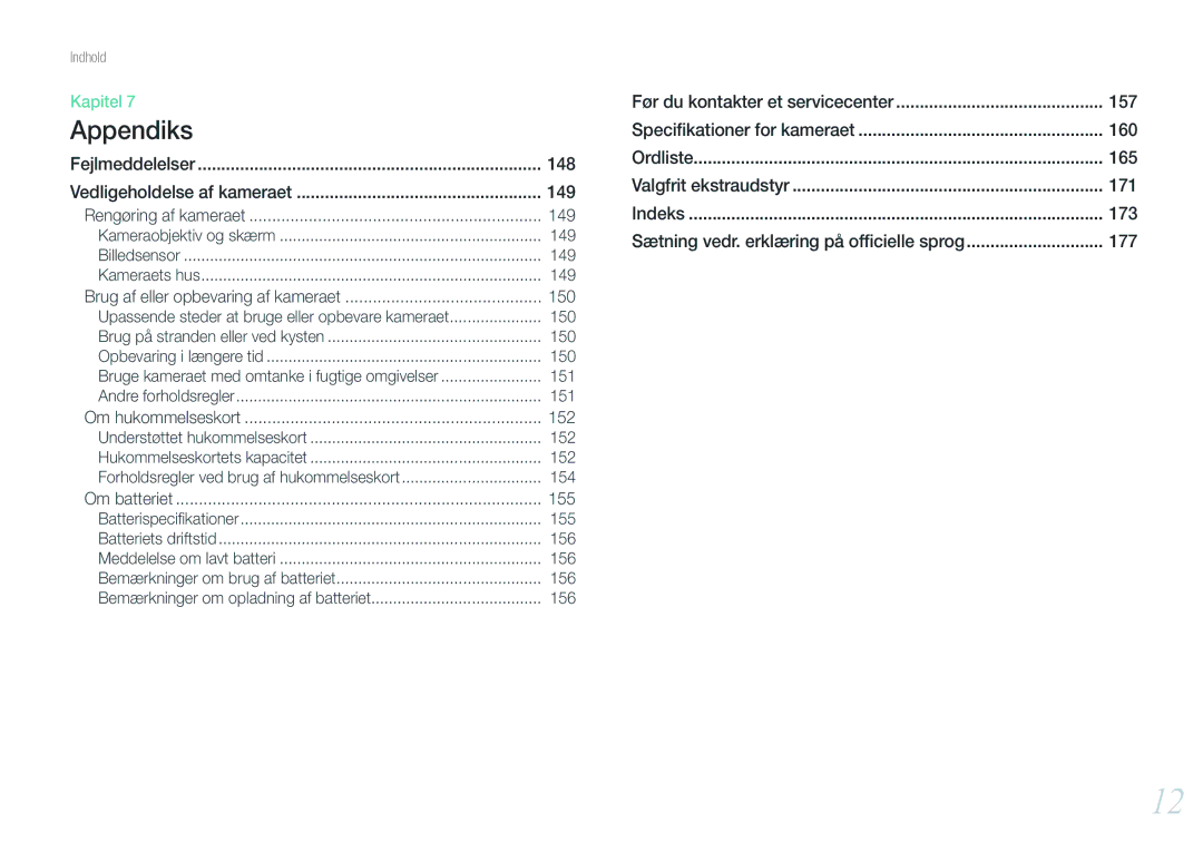 Samsung EV-NX1000BFWDK, EV-NX1000BABDK, EV-NX1000BABSE, EV-NX1000BFWSE manual 149, 150, 152, 155 