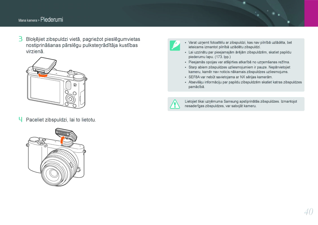 Samsung EV-NX1000BFWEE, EV-NX1000BABEE manual Mana kamera Piederumi 