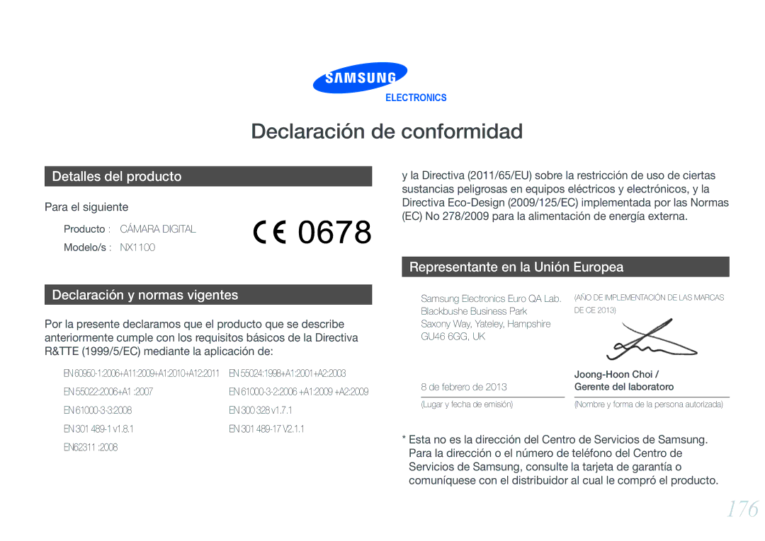 Samsung EV-NX1100BFWES, EV-NX1000BABES, EV-NX1000BHWFR, EV-NX1000BFWES, EV-NX1000BJPES, EV-NX1100BABES, EV-NX1000BFWIL manual 176 