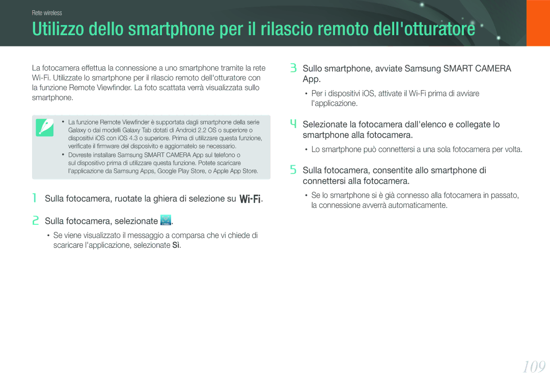 Samsung EV-NX1000BFWTR, EV-NX1000BABIT, EV-NX1000BHWIT, EV-NX1000BFWIT manual 109 