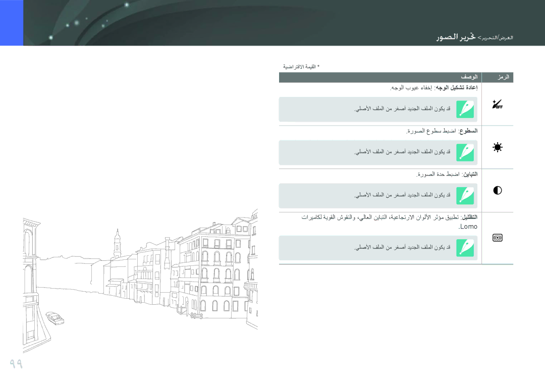 Samsung EV-NX1000BFWIL, EV-NX1000BABSA, EV-NX1000DFWME, EV-NX1000DJPME, EV-NX1000DABZA هجولا بويع ءافخإ هجولا ليكشت ةداعإ 