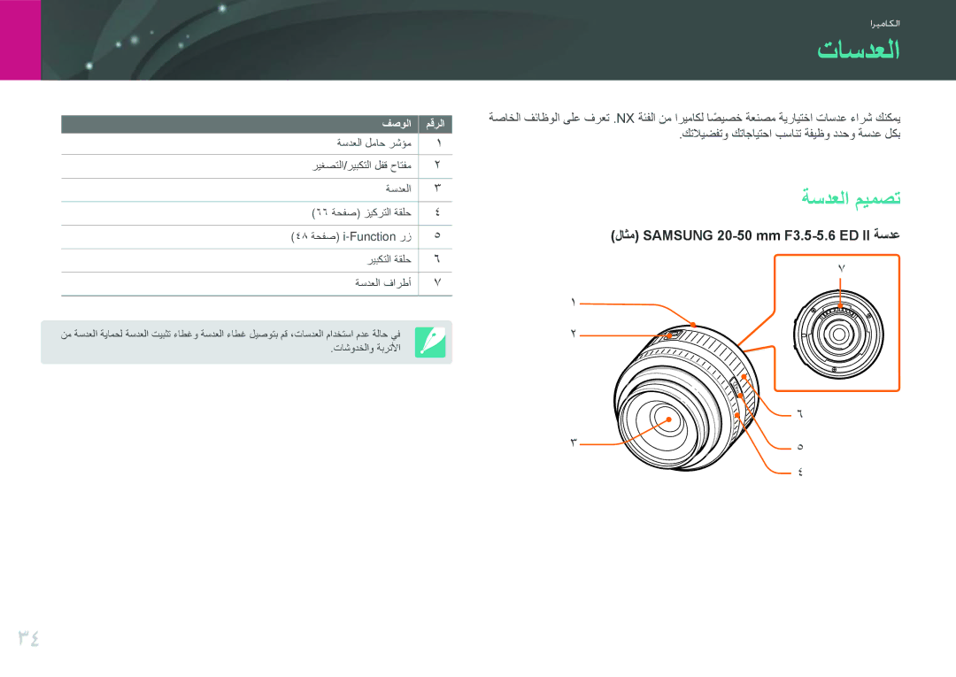 Samsung EV-NX1000BABIL, EV-NX1000BFWIL, EV-NX1000BABSA, EV-NX1000DFWME, EV-NX1000DJPME, EV-NX1000DABZA تاسدعلا, ةسدعلا ميمصت 