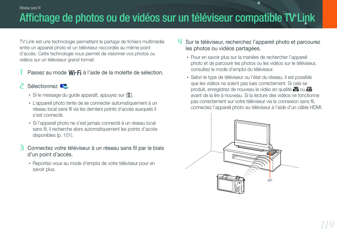 Samsung EV-NX1000BUBFR les photos ou vidéos partagées, Passez au mode B à l’aide de la molette de sélection, Sélectionnez 