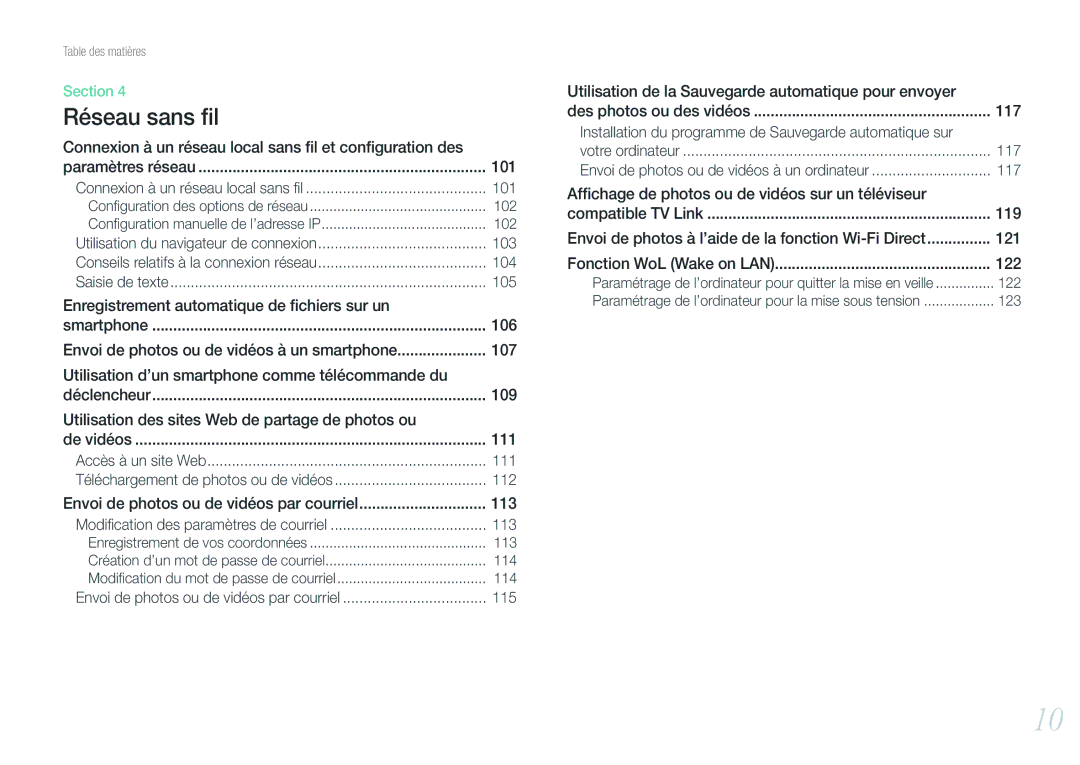 Samsung EV-NX1000BUBFR 102, 113, 114, Des photos ou des vidéos, Installation du programme de Sauvegarde automatique sur 