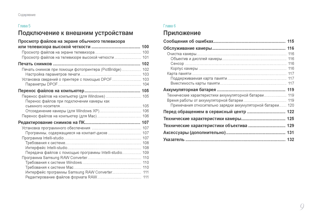 Samsung EV-NX100ZBDBRU, EV-NX100ZBABEE, EV-NX100ZBABRU, EV-NX100ZBBBRU, EV-NX100ZBCSRU manual Подключение к внешним устройствам 