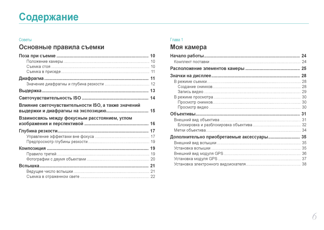 Samsung EV-NX100ZBCWRU, EV-NX100ZBABEE, EV-NX100ZBABRU, EV-NX100ZBDBRU, EV-NX100ZBBBRU, EV-NX100ZBCSRU manual Содержание 