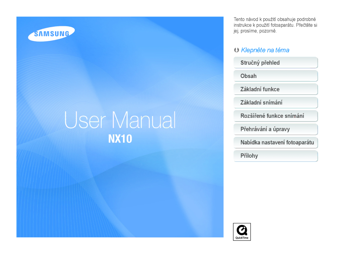 Samsung EV-NX10ZZBCBIT, EV-NX10ZZBABDE, EV-NX10ZZBABIT manual 