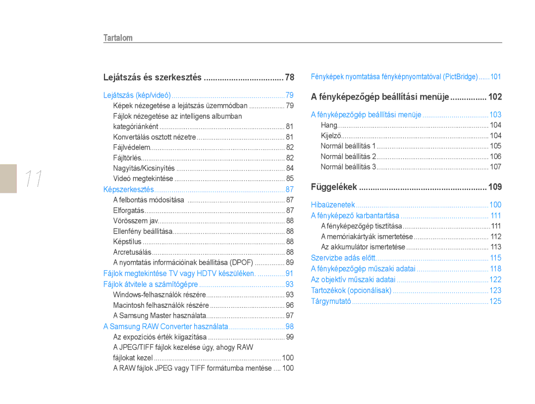 Samsung EV-NX10ZZBABPL, EV-NX10ZZBABDE, EV-NX10ZZBABIT, EV-NX10ZZBCBHU, EV-NX10ZZBABCZ, EV-NX10ZZBABHU, EV-NX10ZZBABCH manual 102 