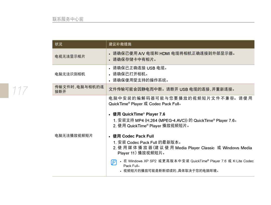 Samsung EV-NX10ZZBABHU, EV-NX10ZZBABDE, EV-NX10ZZBABIT, EV-NX10ZZBCBHU, EV-NX10ZZBABCZ, EV-NX10ZZBABPL, EV-NX10ZZBABCH manual 117 