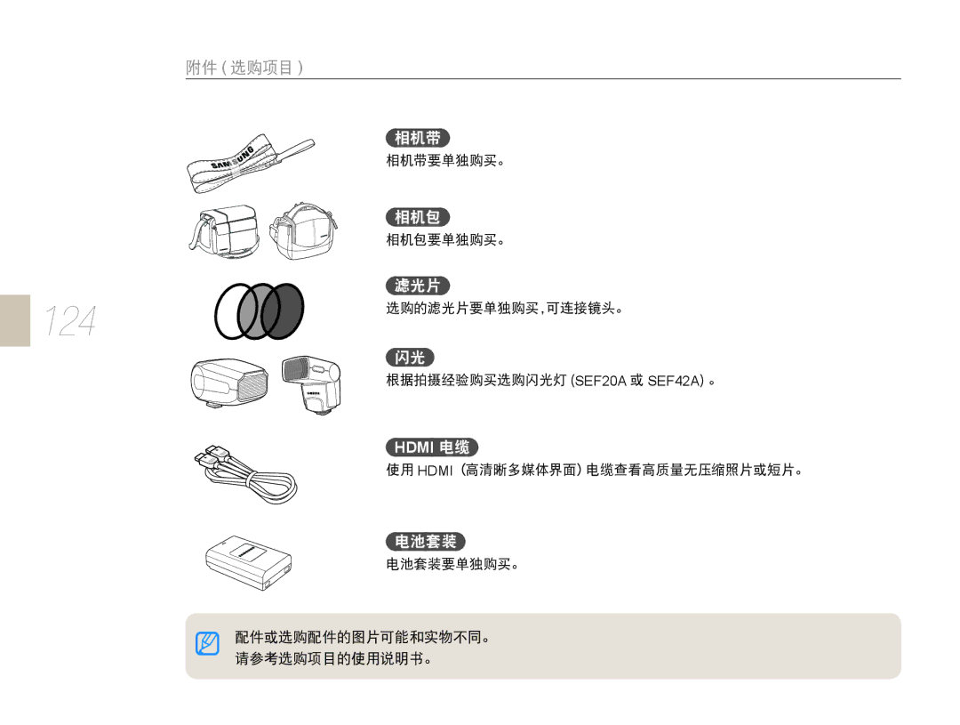 Samsung EV-NX10ZZBABHU, EV-NX10ZZBABDE, EV-NX10ZZBABIT, EV-NX10ZZBCBHU, EV-NX10ZZBABCZ, EV-NX10ZZBABPL, EV-NX10ZZBABCH manual 124 