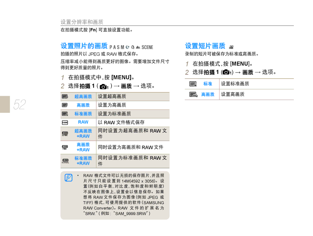 Samsung EV-NX10ZZBABCZ, EV-NX10ZZBABDE, EV-NX10ZZBABIT, EV-NX10ZZBCBHU, EV-NX10ZZBABPL, EV-NX10ZZBABHU, EV-NX10ZZBABCH 52 F 