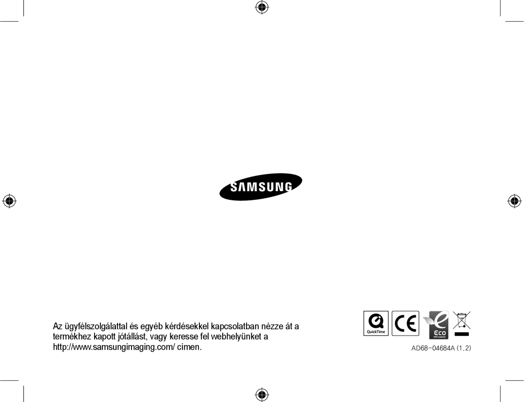 Samsung EV-NX10ZZBCBHU, EV-NX10ZZBABDE, EV-NX10ZZBABIT, EV-NX10ZZBABCZ, EV-NX10ZZBABPL, EV-NX10ZZBABHU manual AD68-04684A 