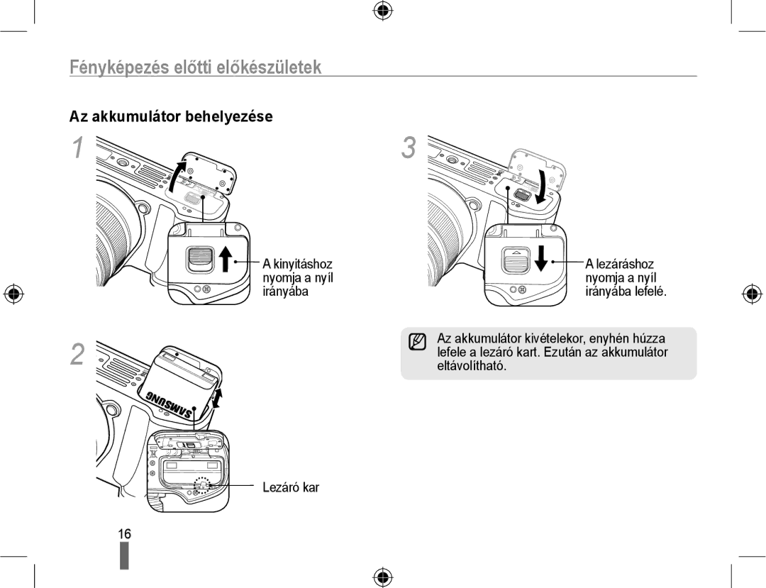 Samsung EV-NX10ZZBCBHU, EV-NX10ZZBABDE, EV-NX10ZZBABIT, EV-NX10ZZBABCZ, EV-NX10ZZBABPL manual Fényképezés előtti előkészületek 