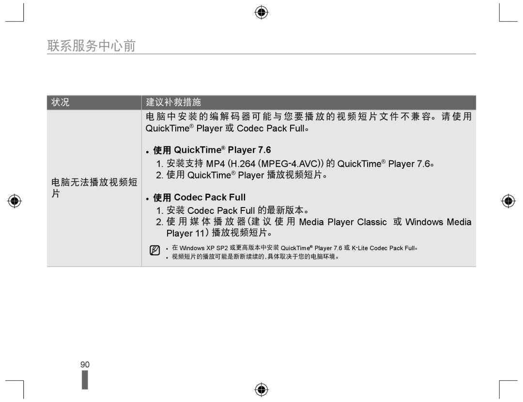 Samsung EV-NX10ZZBABCH, EV-NX10ZZBABDE, EV-NX10ZZBABIT, EV-NX10ZZBCBHU, EV-NX10ZZBABCZ, EV-NX10ZZBABPL 使用 QuickTime Player 