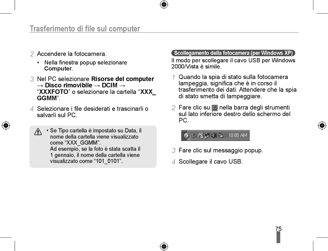 Samsung EV-NX10ZZBABDE, EV-NX10ZZBCBIT, EV-NX10ZZBABIT Accendere la fotocamera, Nella ﬁnestra popup selezionare Computer 