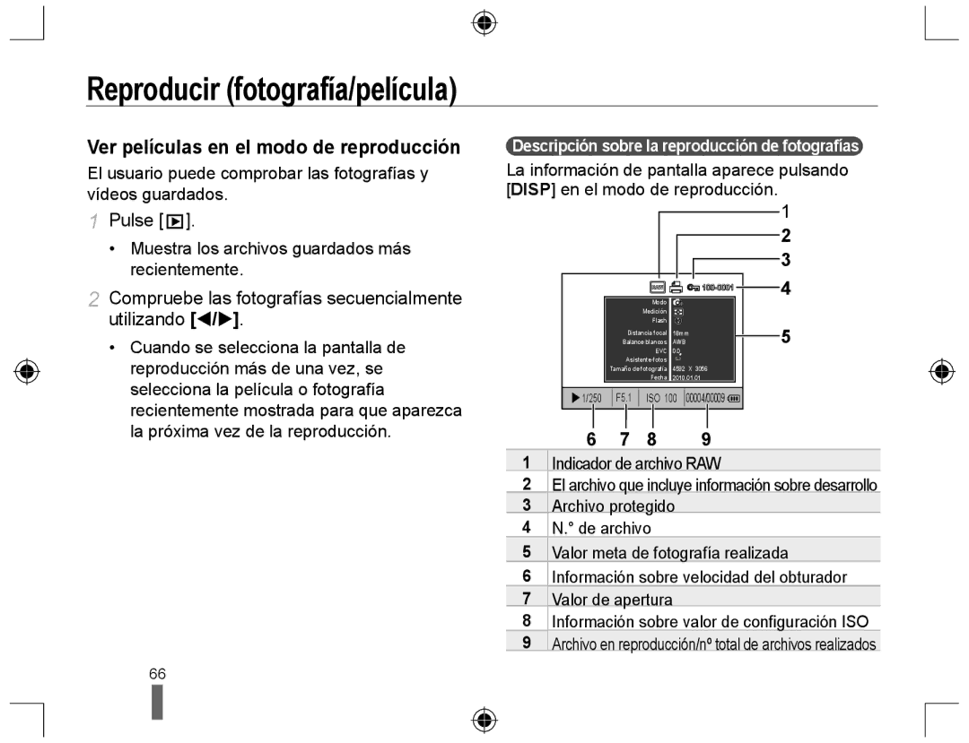 Samsung EV-NX10ZZBCBES, EV-NX10ZZBABDE manual Reproducir fotografía/película, Ver películas en el modo de reproducción 