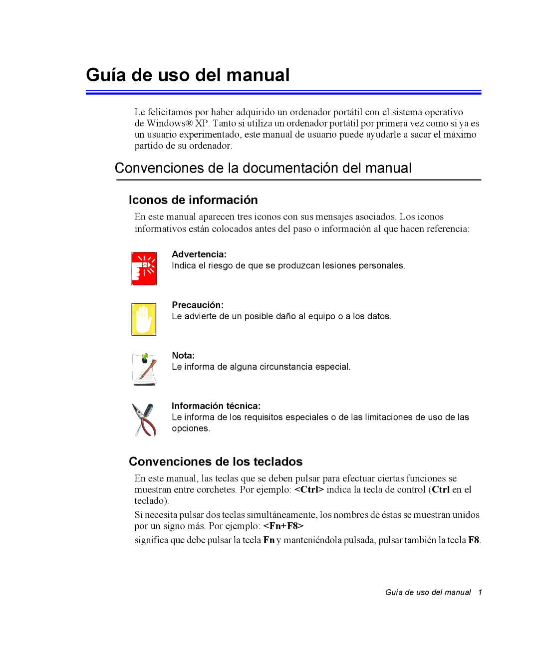 Samsung EV-NX10ZZBABDE Guía de uso del manual, Convenciones de la documentación del manual, Iconos de información 