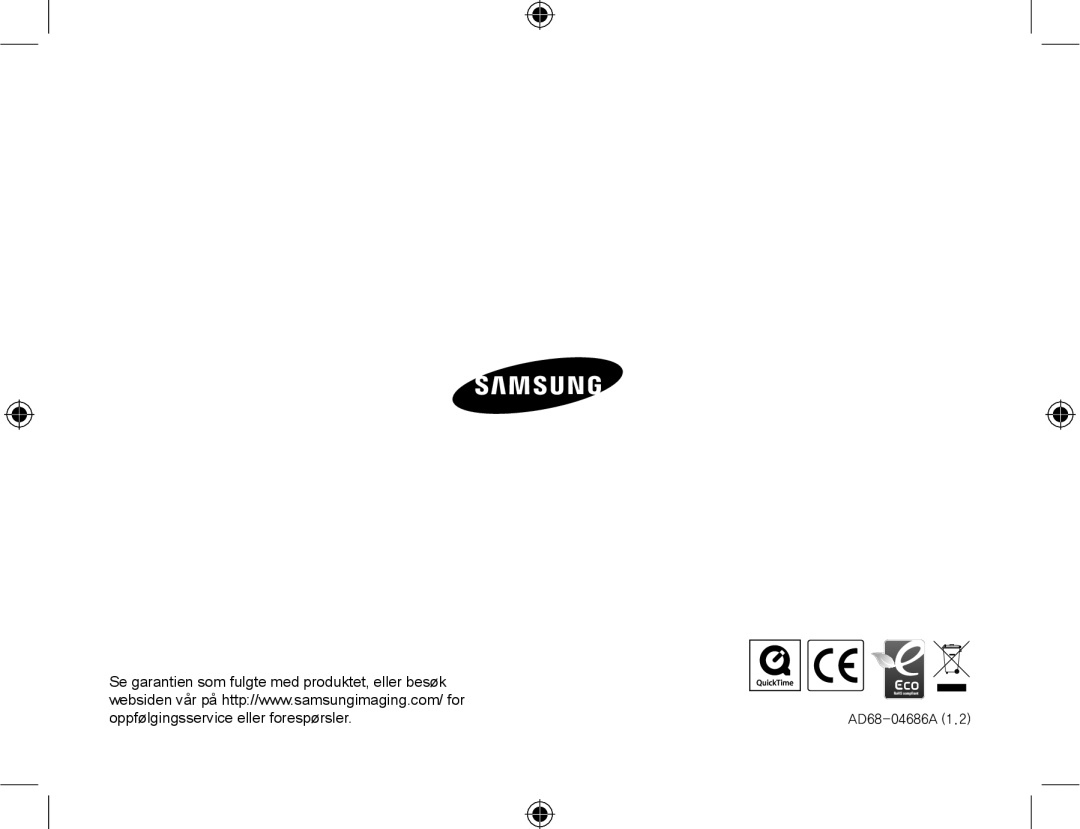 Samsung EV-NX10ZZBCBSE, EV-NX10ZZBABDK, EV-NX10ZZBABSE manual AD68-04686A 