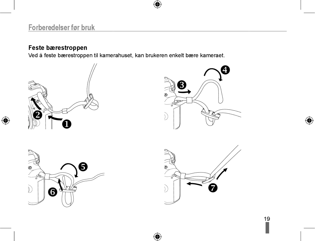 Samsung EV-NX10ZZBCBSE, EV-NX10ZZBABDK, EV-NX10ZZBABSE manual Feste bærestroppen 