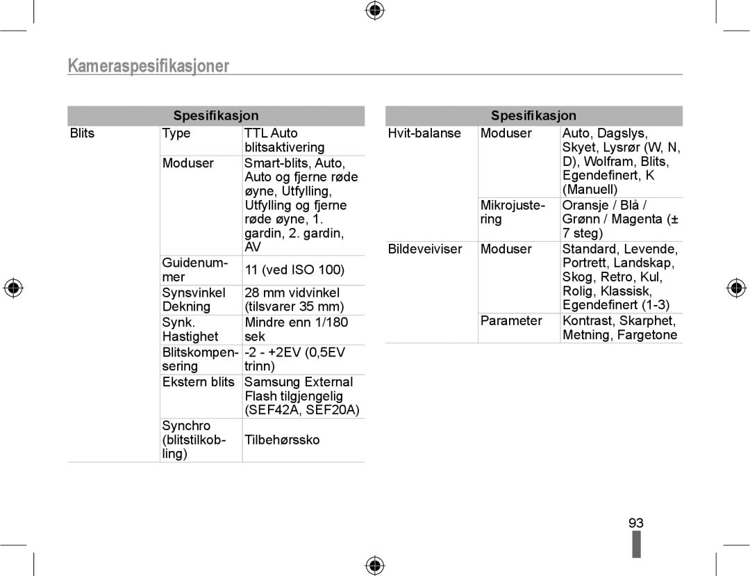 Samsung EV-NX10ZZBABDK, EV-NX10ZZBCBSE, EV-NX10ZZBABSE manual Portrett, Landskap 