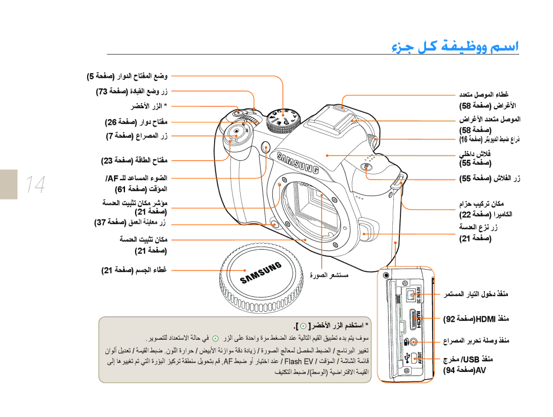 Samsung EV-NX10ZZBABME ﺔﺤﻔﺻ ﺭﺍﻭﺪﻟﺍ ﺡﺎﺘﻔﻤﻟﺍ ﻊﺿﻭ, 73 ﺔﺤﻔﺻ ﺓﺩﺎﻴﻘﻟﺍ ﻊﺿﻭ ﺭﺯ, ﺮﻀﺧﻷﺍ ﺭﺰﻟﺍ, 26 ﺔﺤﻔﺻ ﺭﺍﻭﺩ ﺡﺎﺘﻔﻣ, ﺔﺤﻔﺻ ﻉﺍﺮﺼﻤﻟﺍ ﺭﺯ 